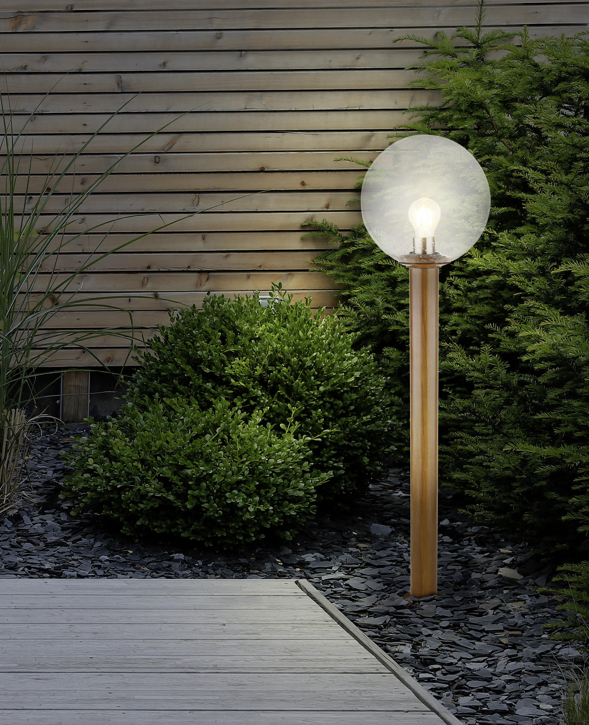 WEGELEUCHTE - Klar/Naturfarben, Basics, Glas/Metall (25/100cm) - Globo