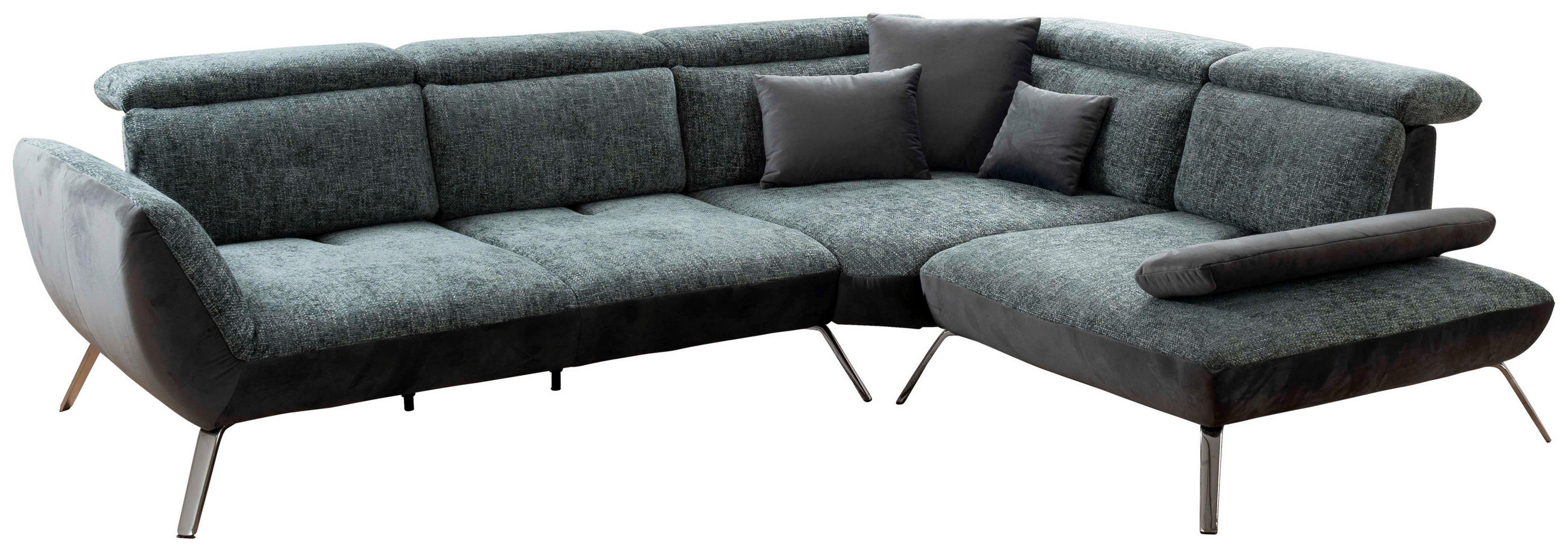 Moderano ROHOVÁ SEDAČKA, textil, kompozitní dřevo, antracitová, šedá, olivově zelená