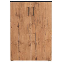 SCHUHSCHRANK Anthrazit, Wildeiche  - Wildeiche/Anthrazit, Basics, Holzwerkstoff/Kunststoff (80/120/38cm) - Moderano