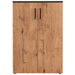 SCHUHSCHRANK 80/120/38 cm  - Wildeiche/Anthrazit, Basics, Holzwerkstoff/Kunststoff (80/120/38cm) - Moderano