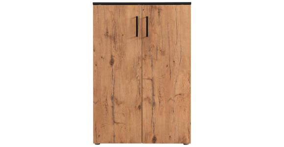 SCHUHSCHRANK 80/120/38 cm  - Wildeiche/Anthrazit, Basics, Holzwerkstoff/Kunststoff (80/120/38cm) - Moderano