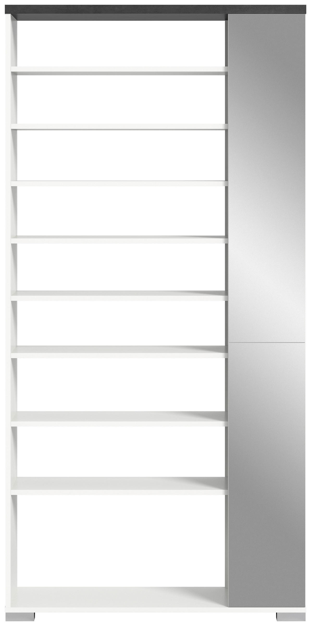 SCHUHREGAL Grau, Weiß  - Weiß/Grau, MODERN, Holzwerkstoff (95/194/27cm) - Mömax