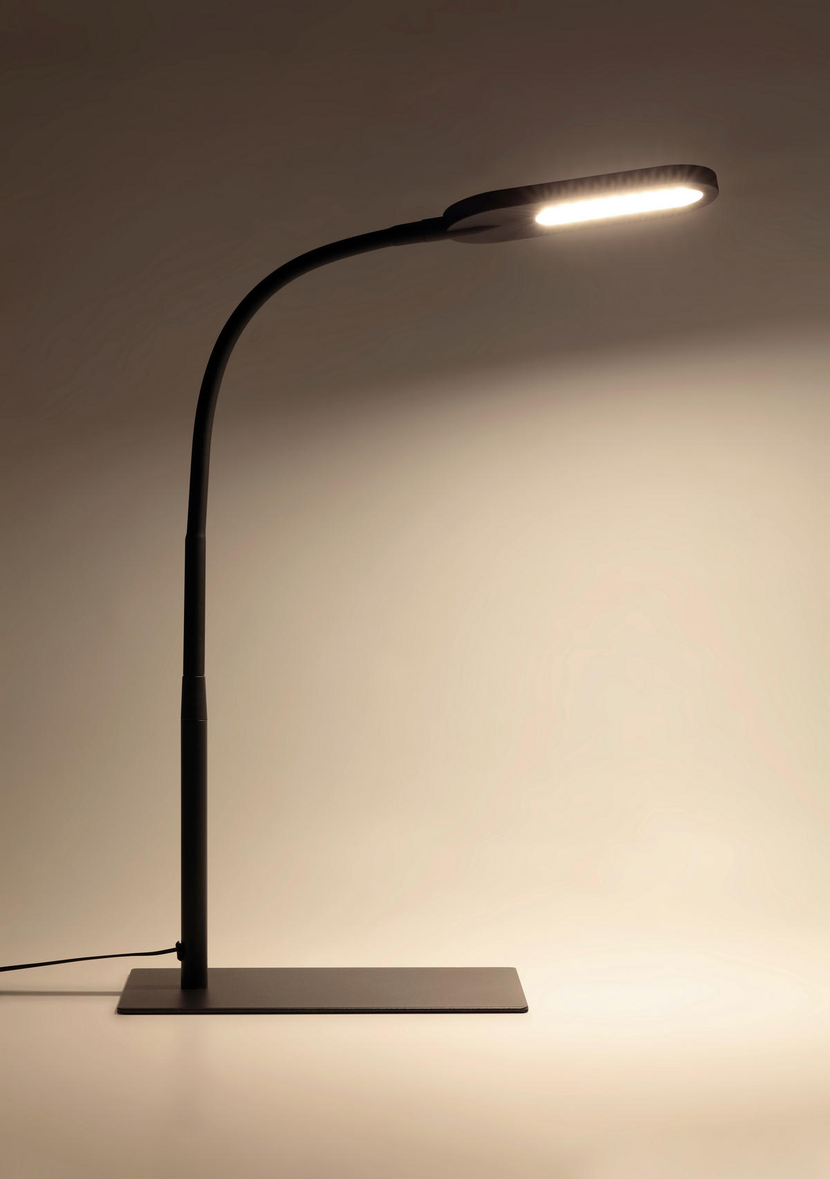 STOLNÍ LED LAMPA, dotykový stmívač, 37,5/15/43,5 cm - černá, Basics, kov/plast (37,5/15/43,5cm) - Novel