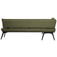 ECKBANK 165/195 cm Webstoff Schwarz, Olivgrün Buche massiv   - Schwarz/Olivgrün, Basics, Holz/Textil (165/195cm) - Carryhome