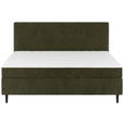 BOXBETT 180/200 cm in Khaki - Khaki/Schwarz, KONVENTIONELL, Holz/Textil (180/200cm) - Carryhome