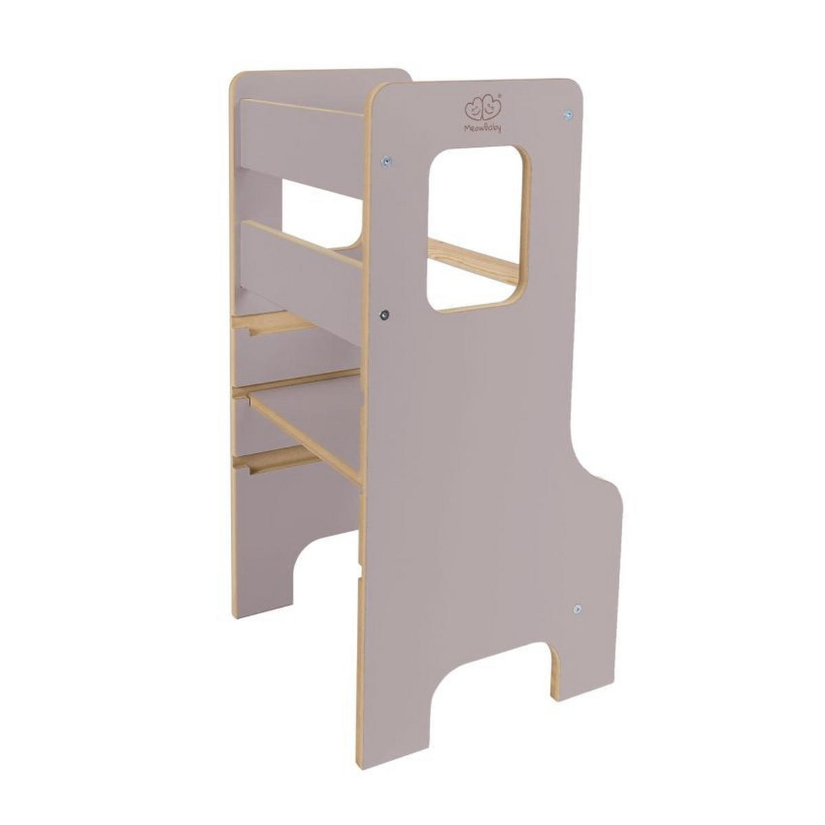 LERNTURM Solid  - Grau, Basics, Holzwerkstoff (85/40/41cm)