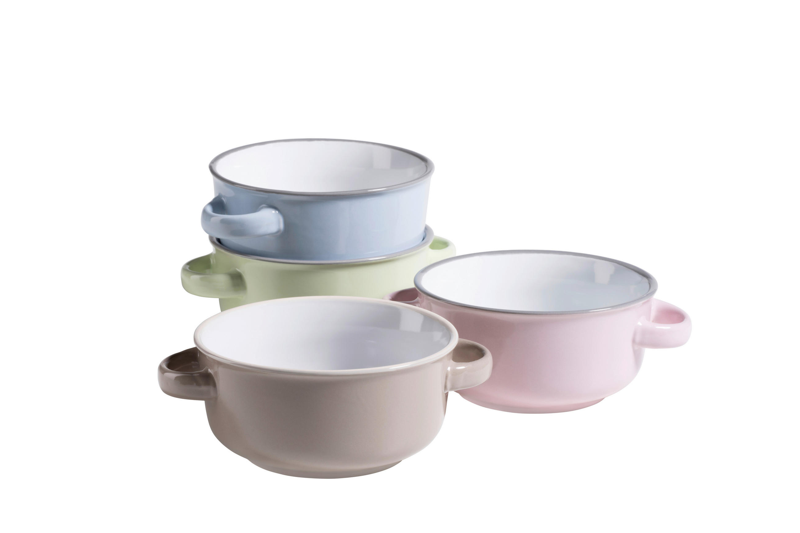SUPPENTASSE Maila 23 cm   - Hellrosa/Hellgrau, Basics, Keramik (23cm) - Mäser