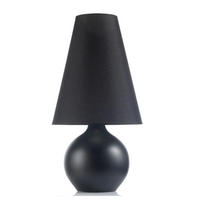 STOLNÍ LAMPA, E27, 35/70 cm  - černá, Konvenční, textil/keramika (35/70cm)