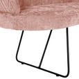 SITZBANK 202/88/65 cm Flachgewebe Rosa Metall  - Schwarz/Rosa, Design, Textil/Metall (202/88/65cm) - Novel