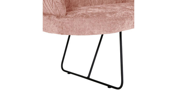 SITZBANK 202/88/65 cm Flachgewebe Rosa Metall - Schwarz/Rosa, Design, Textil/Metall (202/88/65cm) - Novel