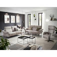 2-SITZER-SOFA in Lederlook Hellgrau  - Hellgrau/Schwarz, KONVENTIONELL, Textil/Metall (216/103/92cm) - Dieter Knoll