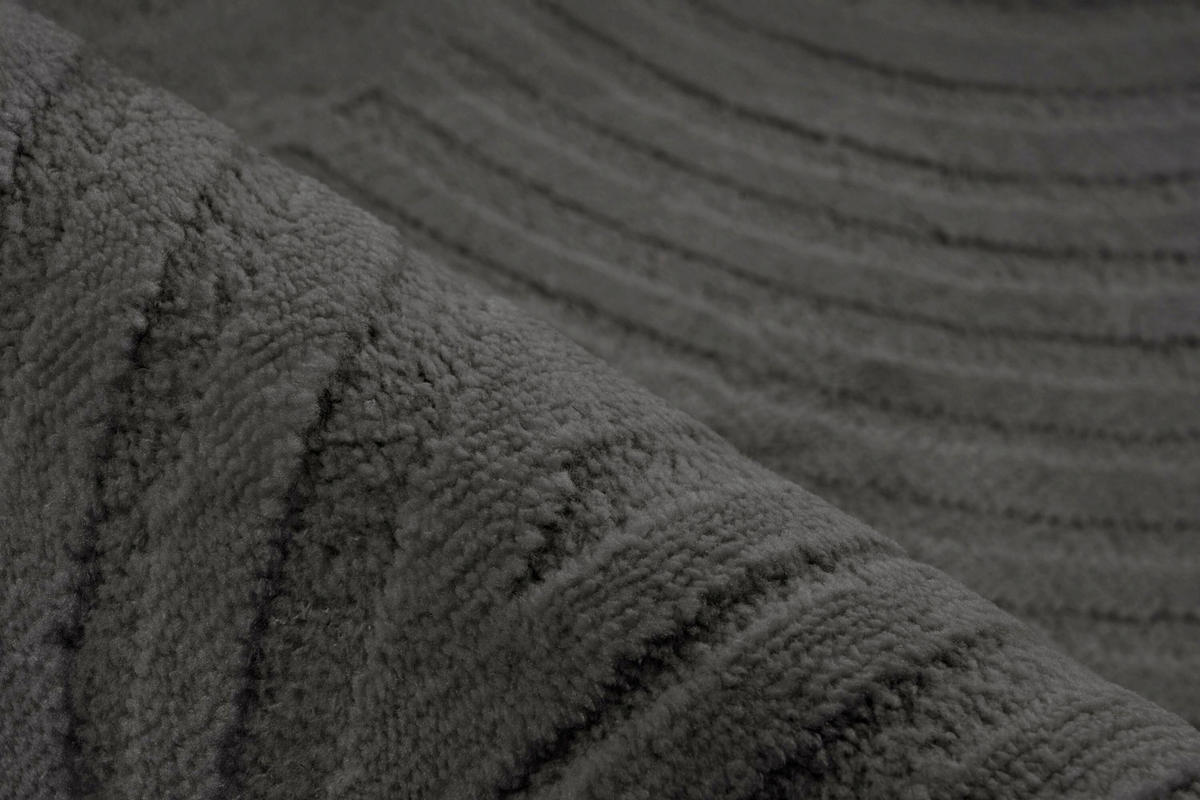 FLACHWEBETEPPICH 160/230 cm Dunkelgrau rechteckig  - Dunkelgrau, Basics, Textil (160/230cm) - Kayoom