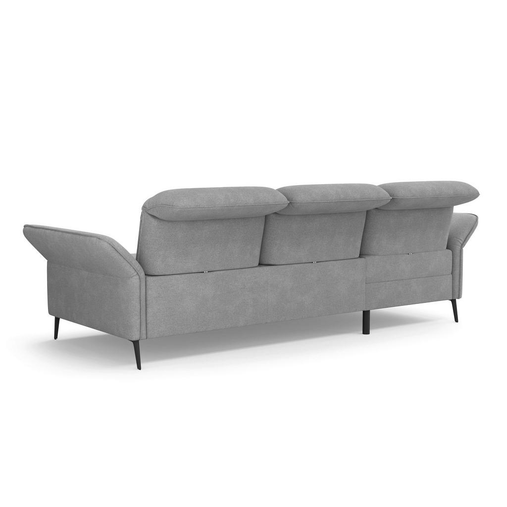 Thumbnail - Sit & More Ecksofa, Grau, Textil, 4,5-Sitzer, Ottomane links, L-Form, 264x198 cm, Goldenes M, Oeko-Tex® Standard 100, Ma...