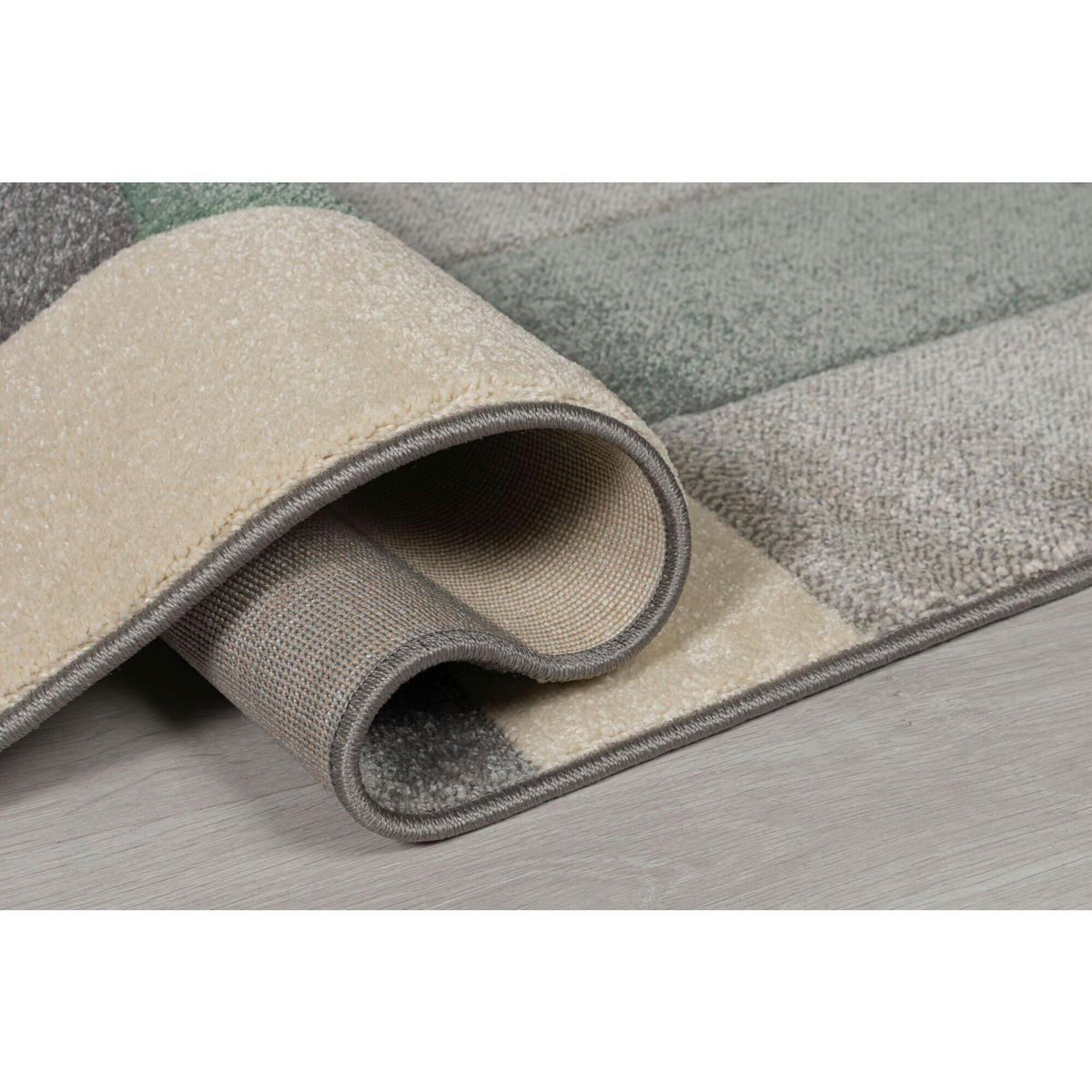 WEBTEPPICH 200/290 cm COSMOS Grau, Grün  - Grau/Grün, KONVENTIONELL, Textil (200/290cm)