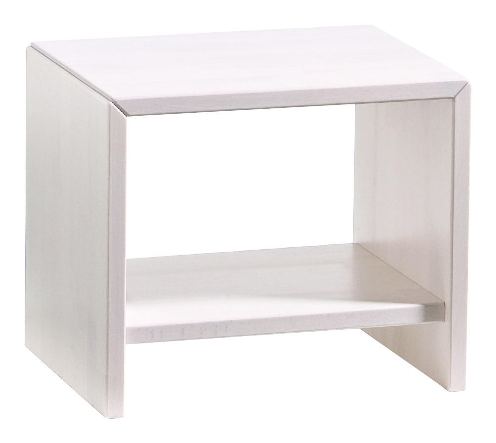 NACHTSCHRANK  45/38/35 cm Buche massiv  - Weiß, Design, Holz ( 45/38/35cm) - Hasena