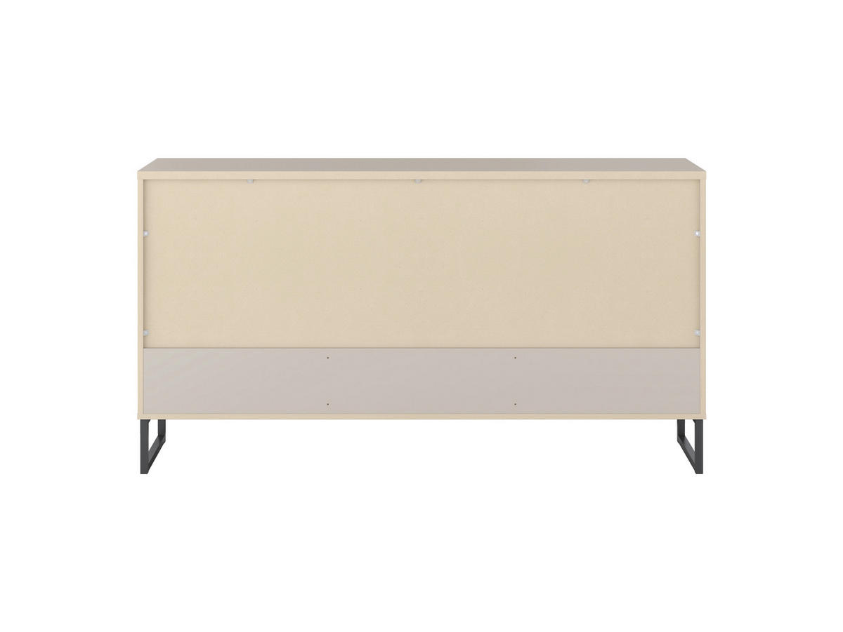 SIDEBOARD Alto 156,8/84,1/36,5 cm 3 Schublade(n)  - Kaschmir/Schwarz, Design, Holzwerkstoff/Metall (156,8/84,1/36,5cm) - MID.YOU