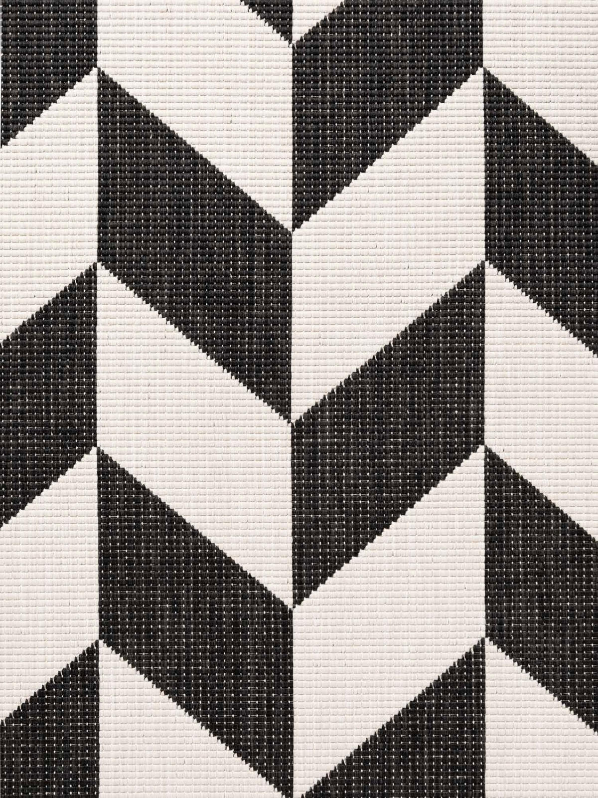 FLACHWEBETEPPICH 120/170 cm Haringey Schwarz, Weiß  - Schwarz/Weiß, Basics, Kunststoff (120/170cm)