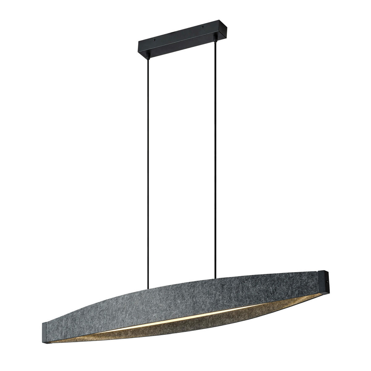 LED-HÄNGELEUCHTE 100/17/150 cm  - Dunkelgrau, Design, Kunststoff/Textil (100/17/150cm) - Osram