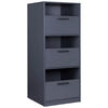 WÄSCHESCHRANK 67/164/68 cm  in Anthrazit  - Anthrazit/Schwarz, MODERN, Holzwerkstoff/Metall (67/164/68cm) - home24