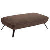 HOCKER in Textil Taupe  - Taupe/Schwarz, Design, Textil/Metall (142/43/80cm) - Moderano