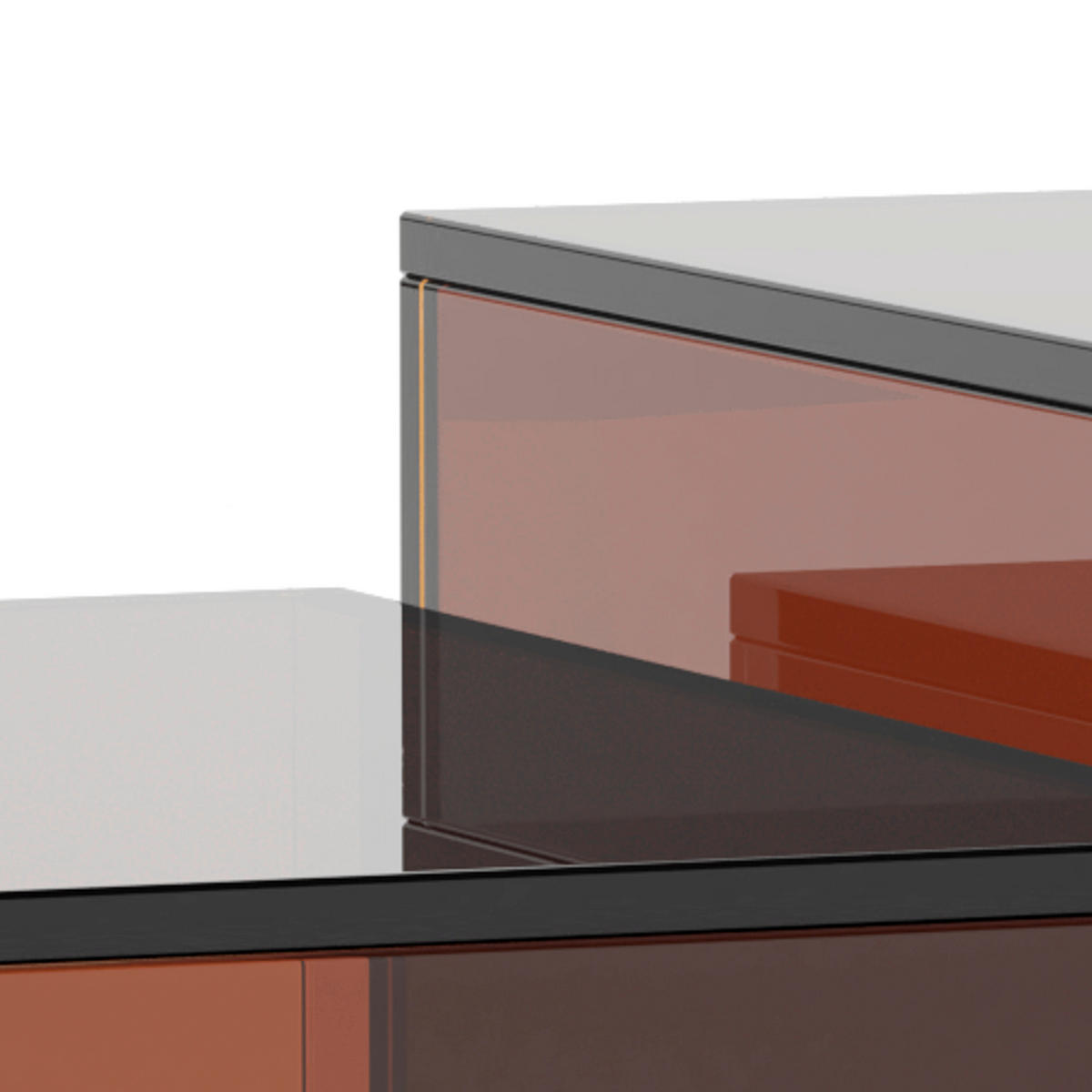 COUCHTISCH Glas 50/50/35 cm  - Braun, Design, Glas (50/50/35cm) - MID.YOU