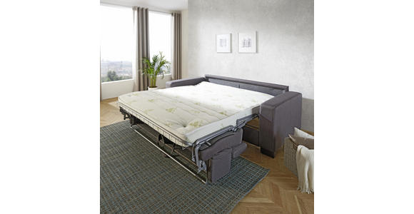 SCHLAFSOFA Webstoff Dunkelgrau - Wengefarben/Dunkelgrau, Design, Holz/Textil (222/83/104cm) - Novel