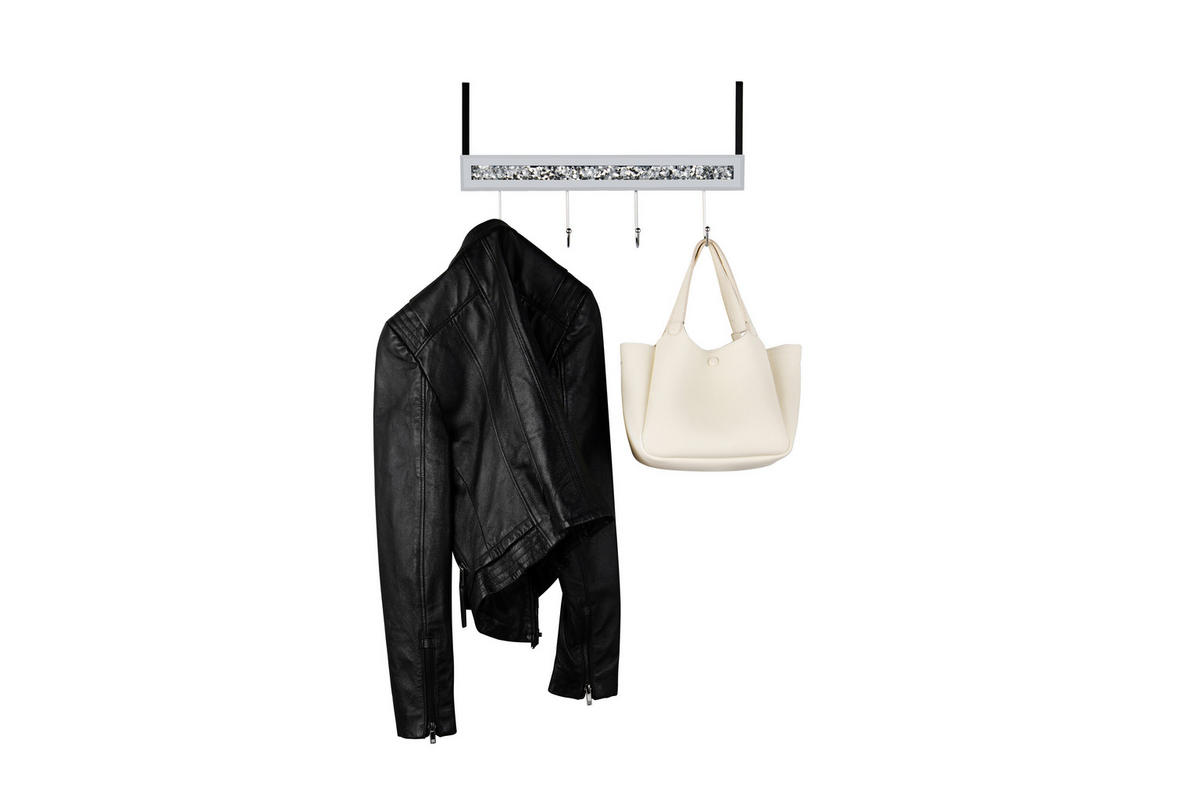 TÜRGARDEROBE  in Klar, Schwarz  - Klar/Schwarz, Trend, Glas (40/12,5/9cm) - Boxxx