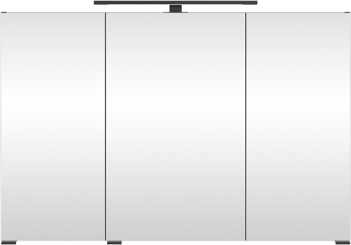 SPIEGELSCHRANK 100/64/20 cm  - Schwarz, KONVENTIONELL, Glas/Holzwerkstoff (100/64/20cm) - Xora