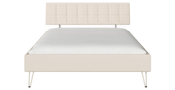 BETT 160/200 cm  in Champagner  - Champagner, Design, Holzwerkstoff/Textil (160/200cm) - Carryhome