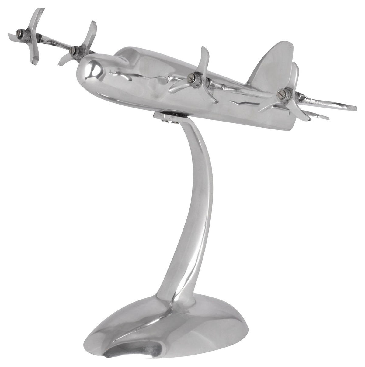 Deko Flugzeug - Silberfarben, Modern, Metall (42/30/30cm) - MID.YOU