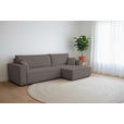 ECKSOFA inkl. Funktionen Anthrazit Cord  - Anthrazit/Schwarz, Design, Textil (267/141cm) - Xora