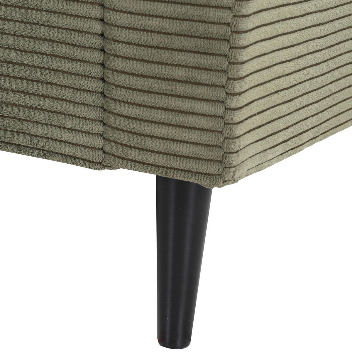 ECKSOFA Dunkelgrün Cord Rückenkissen, Rücken echt  - Dunkelgrün/Schwarz, KONVENTIONELL, Holz/Textil (150/218cm) - Carryhome