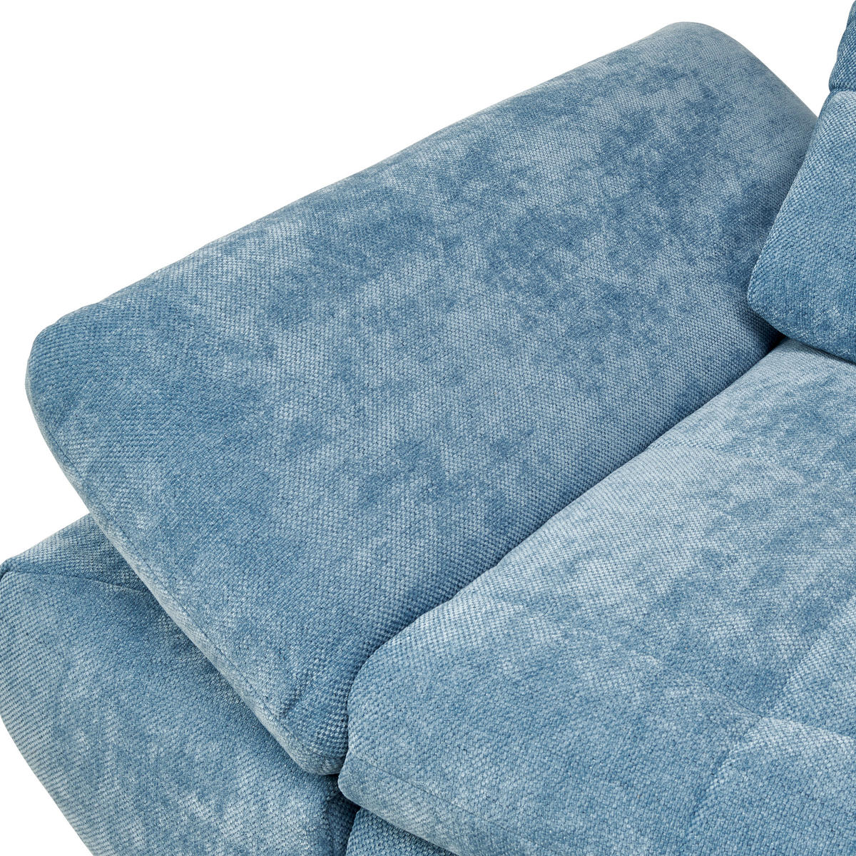 ROHOVÁ SEDACIA SÚPRAVA, textil, pastelová modrá - čierna/pastelová modrá, Design, kov/textil (341/204cm) - Xora