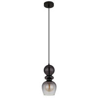 HÄNGELEUCHTE 15/150 cm    - Klar/Schwarz, Basics, Glas/Kunststoff (15/150cm) - Globo