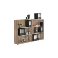 AKTENREGAL Sonoma Eiche  - Silberfarben/Sonoma Eiche, MODERN, Holzwerkstoff (168,8/113,6/33cm) - MID.YOU