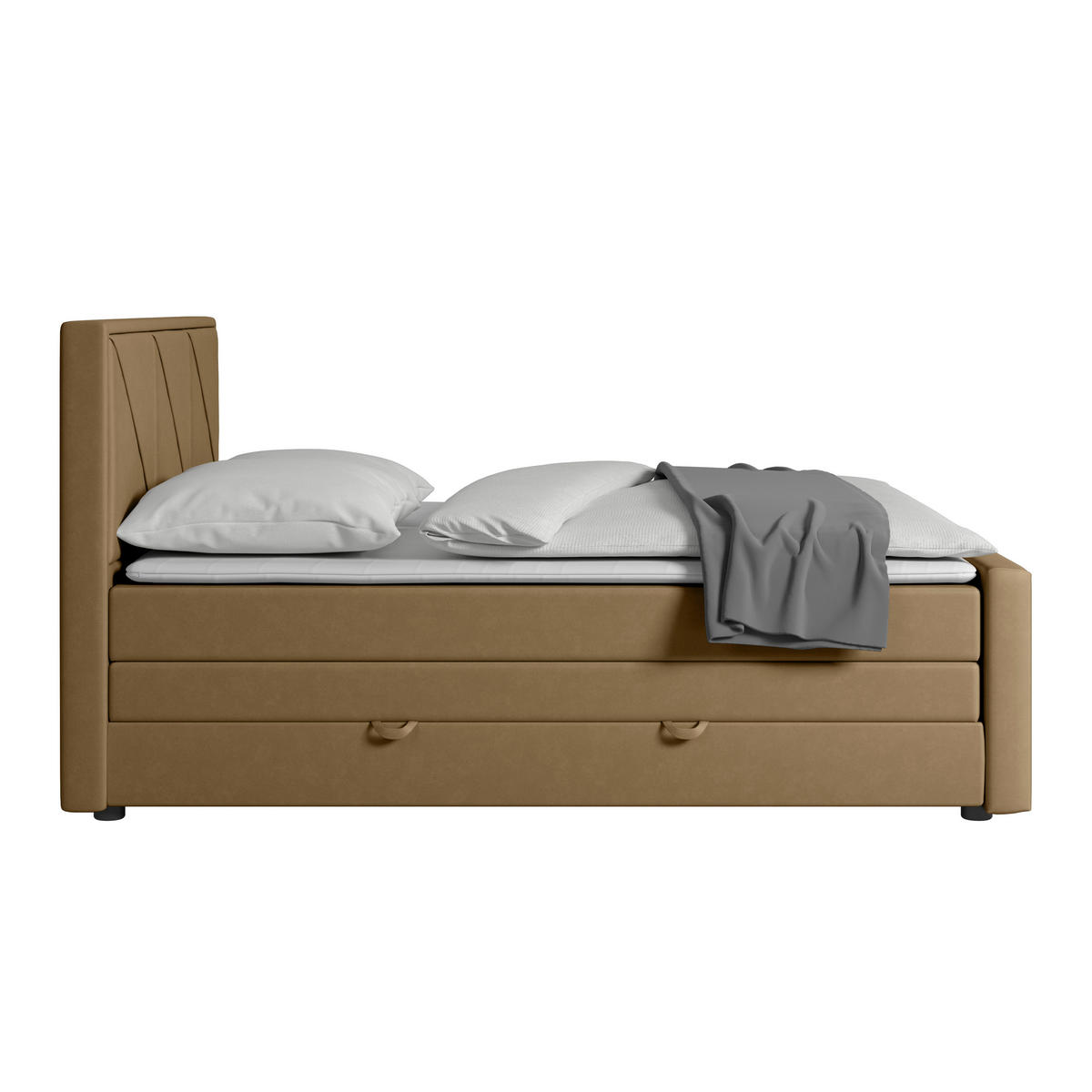 BOXSPRINGBETT 180/200 cm  in Beige  - Beige, Modern, Holz/Kunststoff (180/200cm) - MID.YOU
