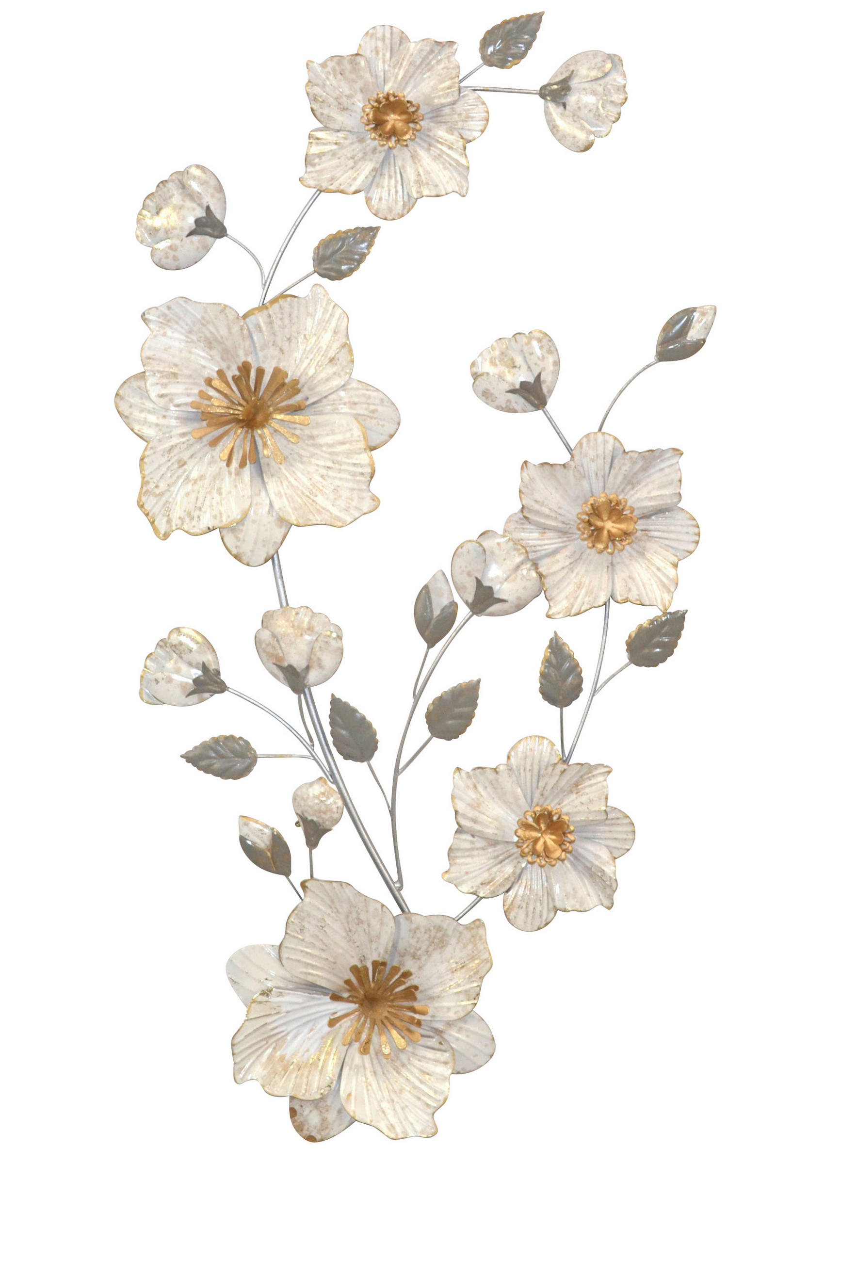 Mid.you Wanddeko Creme, Weiß 46x85x6 cm