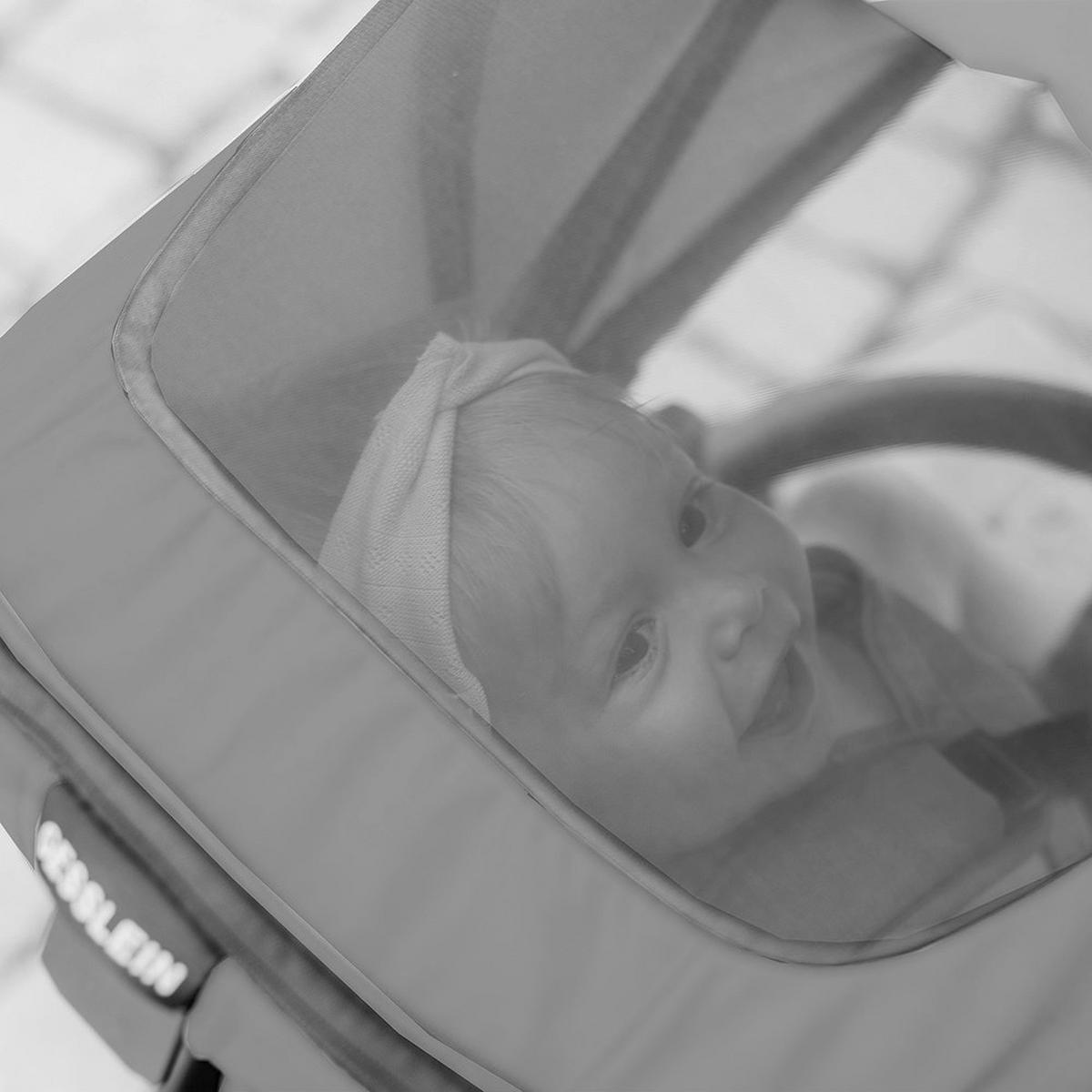 KINDERWAGENSET  Fusion Panorama Lyx Set inkl. Wickeltasche  Schwarz  - Schwarz, Basics, Metall (57/129/100cm) - Gesslein