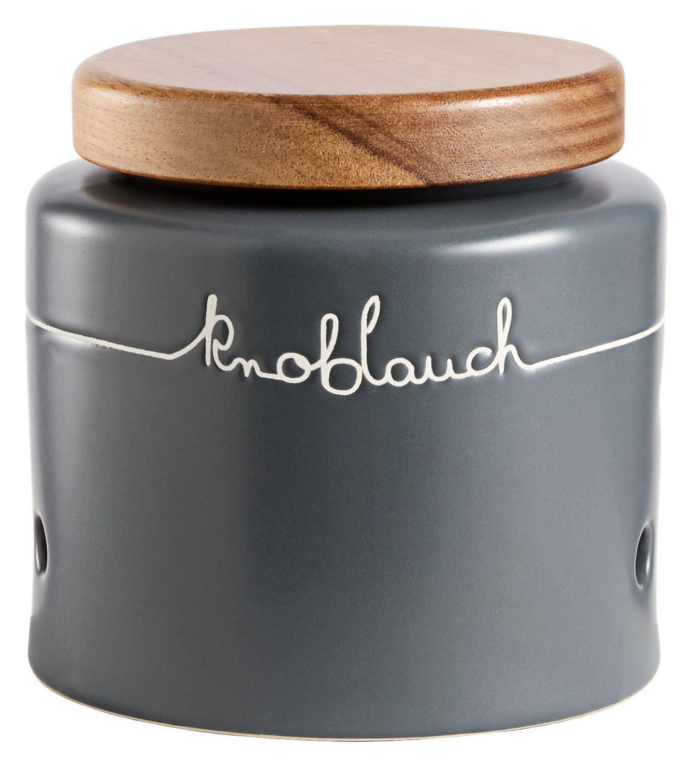 VORRATSDOSE 1.05 L  - Akaziefarben/Grau, Design, Keramik/Holz (13,3/13cm) - Homeware Profession.