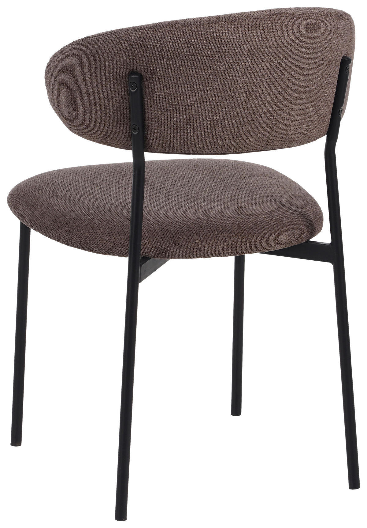 VIERFUßSTUHL - Schwarz/Braun, KONVENTIONELL, Textil/Metall (53/80/57cm) - MID.YOU
