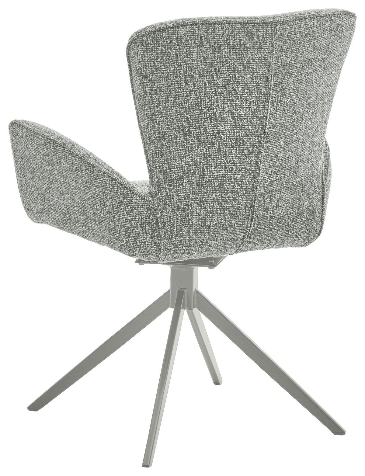 ARMLEHNSTUHL  in Eisen Jacquard, Flachgewebe  - Pastellgrün, Design, Textil/Metall (63/92/63cm) - Valdera