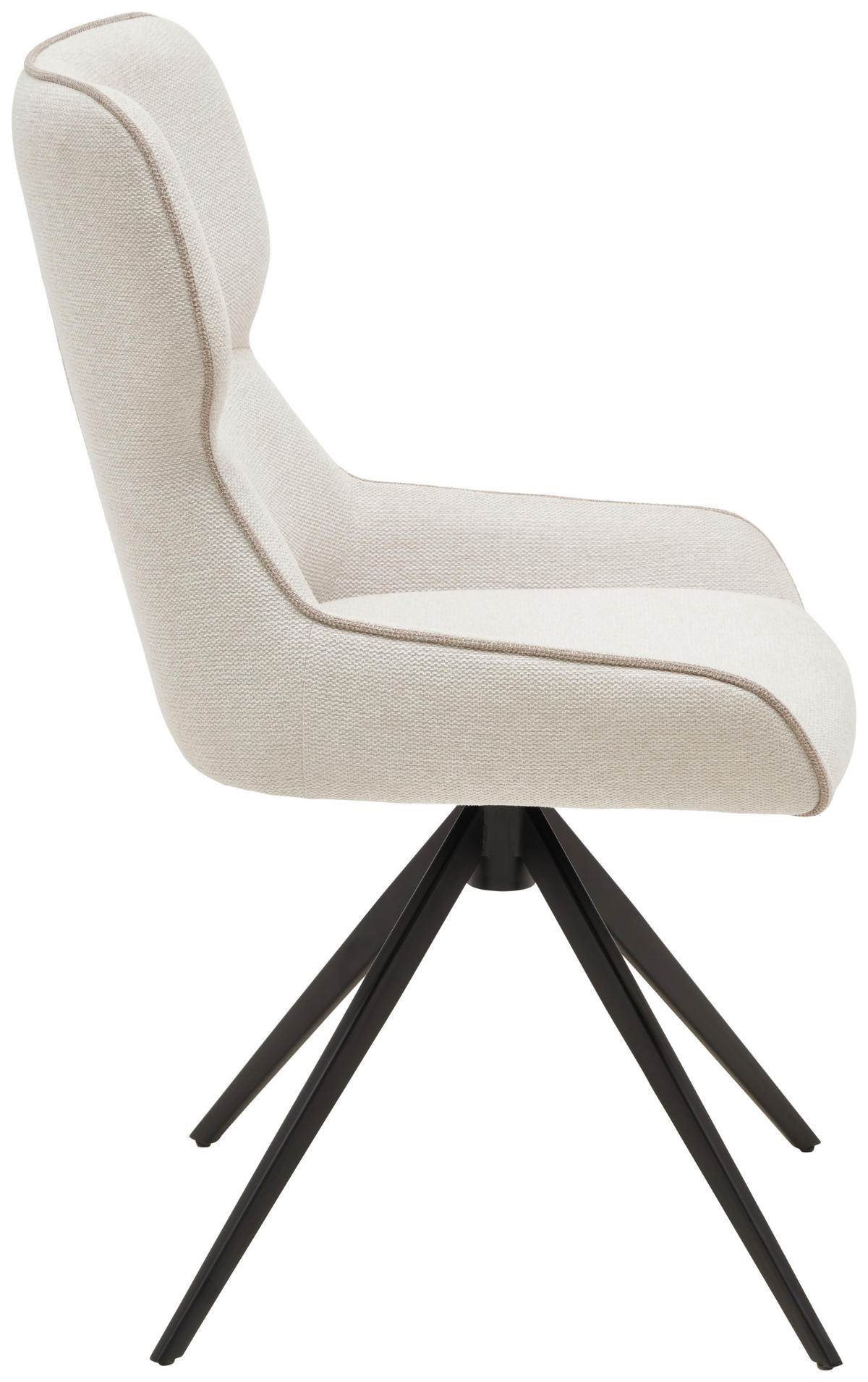 STUHL - Beige/Schwarz, MODERN, Textil/Metall (54/89/62,5cm) - Livetastic