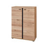 AKTENSCHRANK Schwarz, Eschefarben, Eiche Artisan  - Eschefarben/Schwarz, MODERN, Holzwerkstoff (90/124/38cm) - MID.YOU