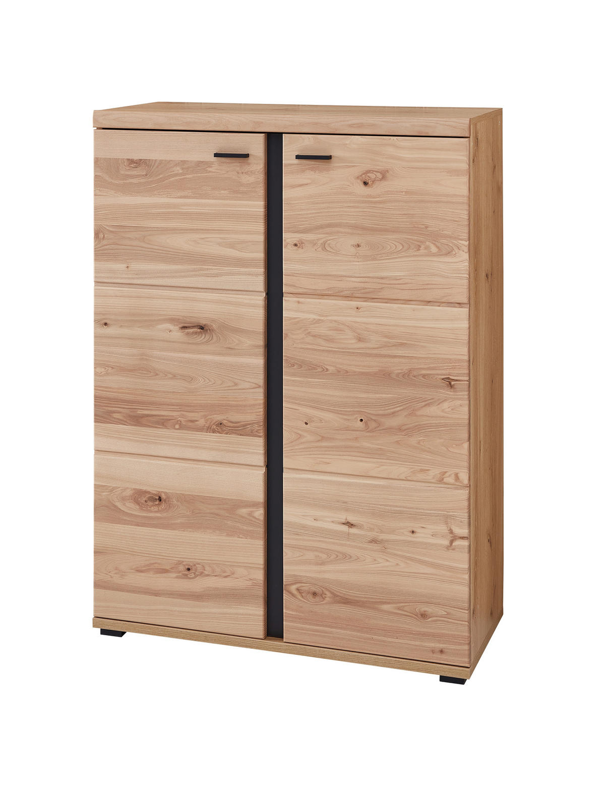 AKTENSCHRANK Schwarz, Eschefarben, Eiche Artisan  - Eschefarben/Schwarz, MODERN, Holzwerkstoff (90/124/38cm) - MID.YOU