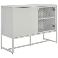ŠIROKÁ KOMODA, bílá, 100/75/41 cm - bílá/černá, Moderní, kov/kompozitní dřevo (100/75/41cm) - P & B