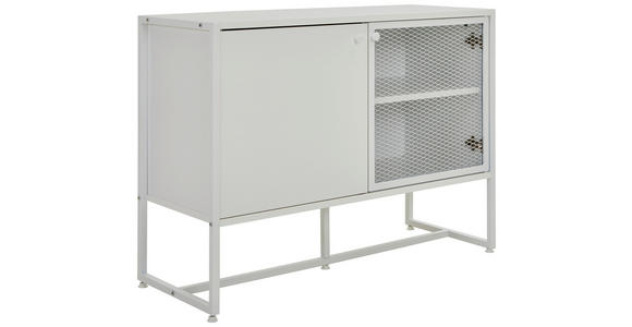 SIDEBOARD 100/75/41 cm  in Weiß  - Schwarz/Weiß, MODERN, Holzwerkstoff/Metall (100/75/41cm) - Novel