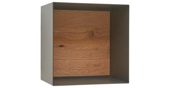 REGALELEMENT 35/35/24 cm Anthrazit, Eichefarben - Eichefarben/Anthrazit, Natur, Holz/Metall (35/35/24cm) - Valnatura
