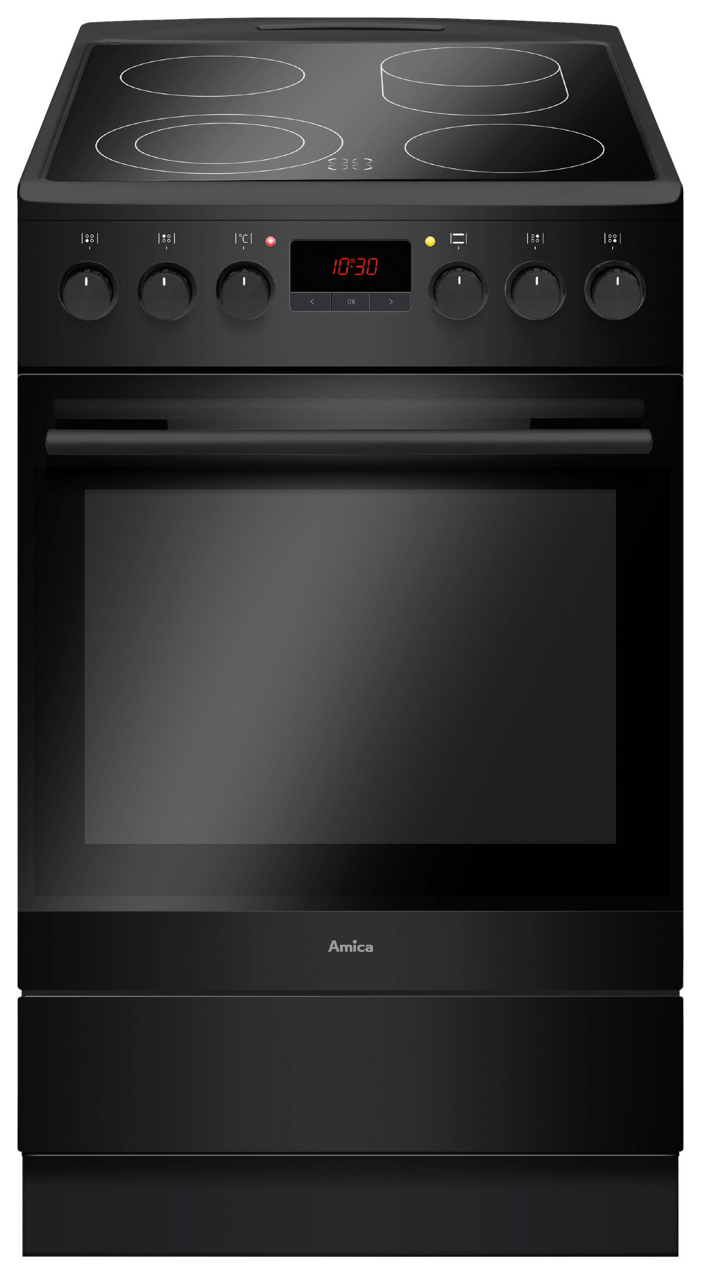 HERD SHC 11503 SM  - Schwarz, Basics, Glas/Metall (50,0/85,0/60,0cm) - Amica