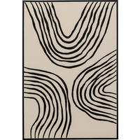 BILD Abstraktes  - Creme/Schwarz, Design, Holz/Kunststoff (73/113/4cm) - Kare-Design
