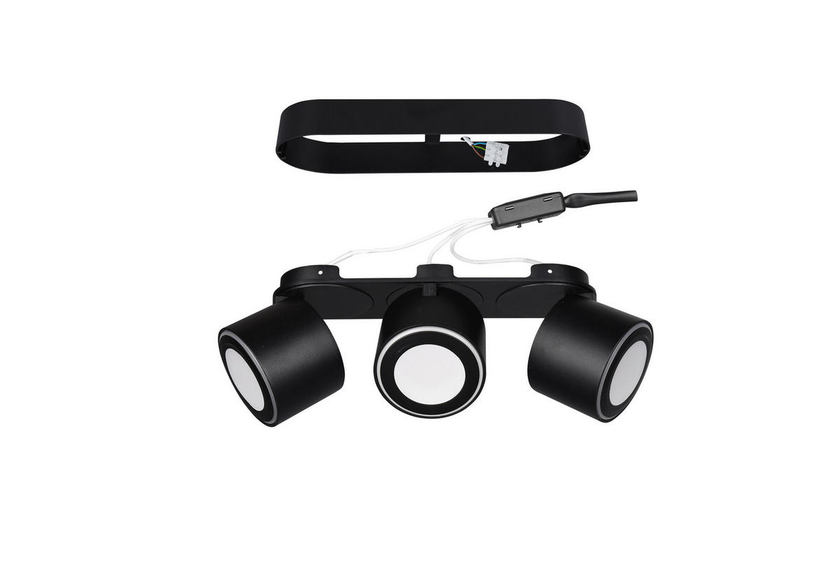 LED-STRAHLER 27,3/8,7/10,6 cm   - Schwarz, Design, Metall (27,3/8,7/10,6cm)